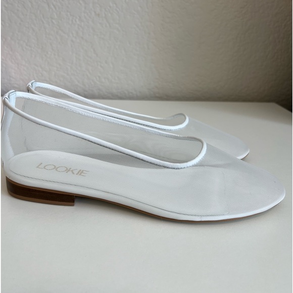 LookieAtelier Shoes - White Mesh Ballet Flats- LookieAtelier